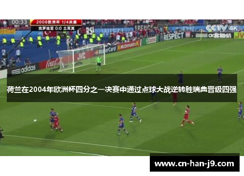 荷兰在2004年欧洲杯四分之一决赛中通过点球大战逆转胜瑞典晋级四强